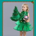 thumbnail image 6 of Atogsazn Toddler Girl Christmas Dress Kids Baby Girls Christmas Tree Costume Dress Party Tank Top Dress With Hat Outfits Green 8-9 Years, 6 of 8