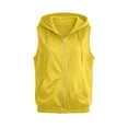 thumbnail image 4 of Craaazy Women and Men's Sleeveless Hoodies Sweatshirt Basic Soft Solid Color Zip Up Vest Hoodie with Pockets for Cold Weather Casual Daily Wear, 4 of 5