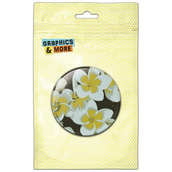 Plumeria Pinback Button Pin Badge
