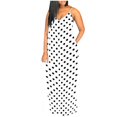 thumbnail image 1 of Robe Grande Taille pour les Femmes Sans Manches V Cou Imprimé Floral Maxi Robe d'Été Spaghetti Sangle Longue Robe Décontractée, 1 of 4