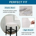 thumbnail image 4 of Velvet Bar Stool Covers, Stretch Barstool Slipcover Spandex Elastic Furniture Chair Seat Cover Chair Seat Covers with Elastic Bottom Removable Washable-Teal-Set of 2, 4 of 7