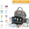 thumbnail image 4 of Diaper Bag with Changing Station, Waterproof 3 in 1 Baby Diaper Backpack with Foldable Changing Pad, Large Travel Back Pack for Baby Girl Boy, Grey, 4 of 7