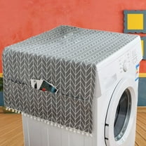 BESTOYARD Grey Refrigerator Cover with Breathable Wear Resistant Material for Home Decoration