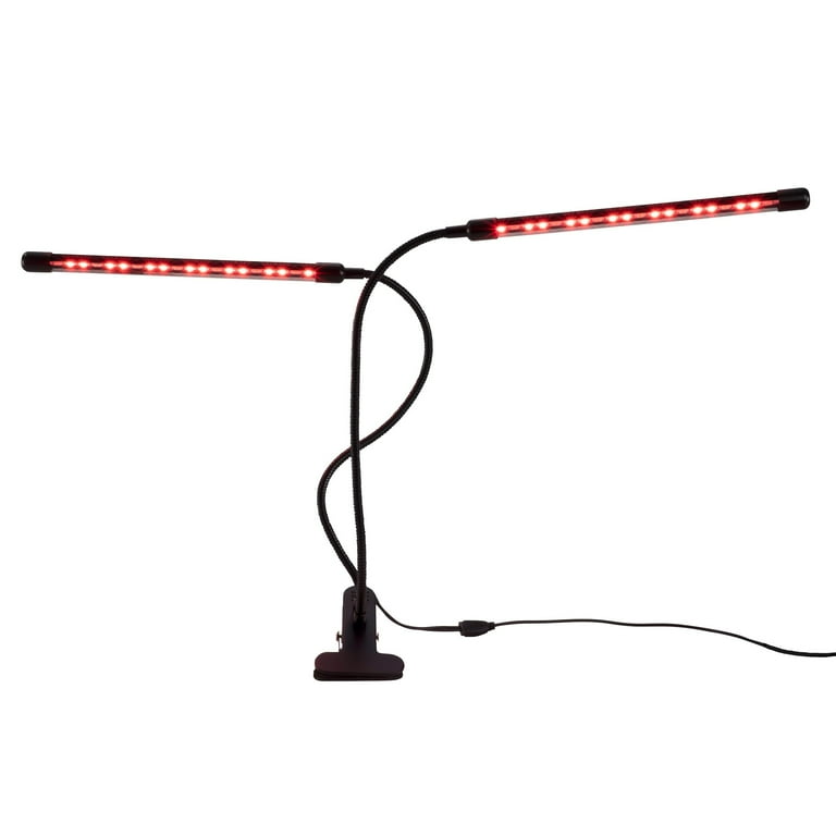 Great Value 2-Head Flexible LED Clamp Grow Light 10W Full Spectrum