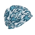 thumbnail image 3 of Salouo Ocean Waves Print Unisex Beanie Hat,Knitted Baggy Skull Cap Winter Warm Hats Beanie Sleep Hats Cancer Headwear Caps for Women & Men 1 Pieces, 3 of 7