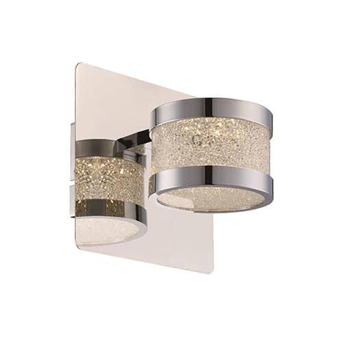 Trans Globe Lighting MDN-1385 Devonshire Single Light 5-1/2" Wide Integrated LED Bathroom Sconce with Crystal Accents
