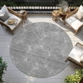 thumbnail image 6 of Addison Rugs Chantille Indoor/Outdoor Transitional Geometric Gray Washable Round Rug, 8' x 8', 6 of 6