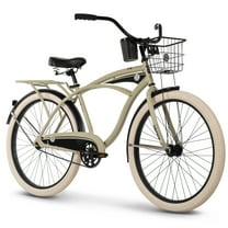 Huffy Deluxe Cruiser Bike, 26" Wheels, Storage Features, Tan