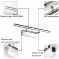 thumbnail image 4 of Lámpara de baño Espejo LED 5W Aplique de pared IP44 Luz de mesa impermeable ajustable 180° con interruptor de acero inoxidable Iluminación Decoración Muebles de baño Maquillaje de inodoro, 4 of 5