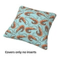 thumbnail image 3 of Throw Pillow Covers, Shrimp No.9066 Soft Square Pillow Cases with Invisible Zipper for Couch Bed Sofa, Farmhouse Fall Home Decor 16"x16", 3 of 7