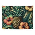 thumbnail image 5 of GOSMITH Palm Leaves Hibiscus Flowers Tropical Pineapples Tapestry Painting, 5 of 6