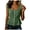 Green-2gzOG, variant on Womens Square Neck Ruffle Sleeve Sleeveless Button Blouse Casual Design Top XXL