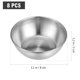 thumbnail image 3 of BRIGHTFUFU UPKOCH 8 UNIDS Placas de salsa de acero inoxidable Bowls Redondo Sazoneamiento plato plato platos aperitivos platos para restaurante hogar (plata), 3 of 7