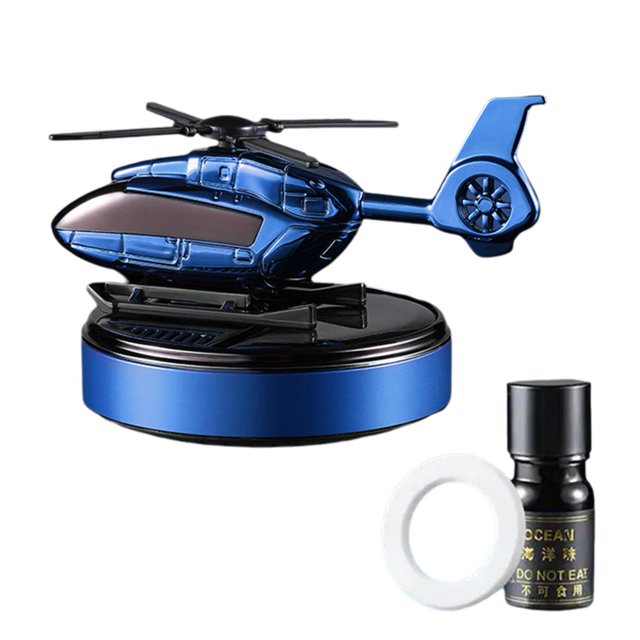 Diffuseur de Parfum pour Voiture Hélicoptère Solaire Longue Durée Rafraîchisseurs V8 Aromathérapie