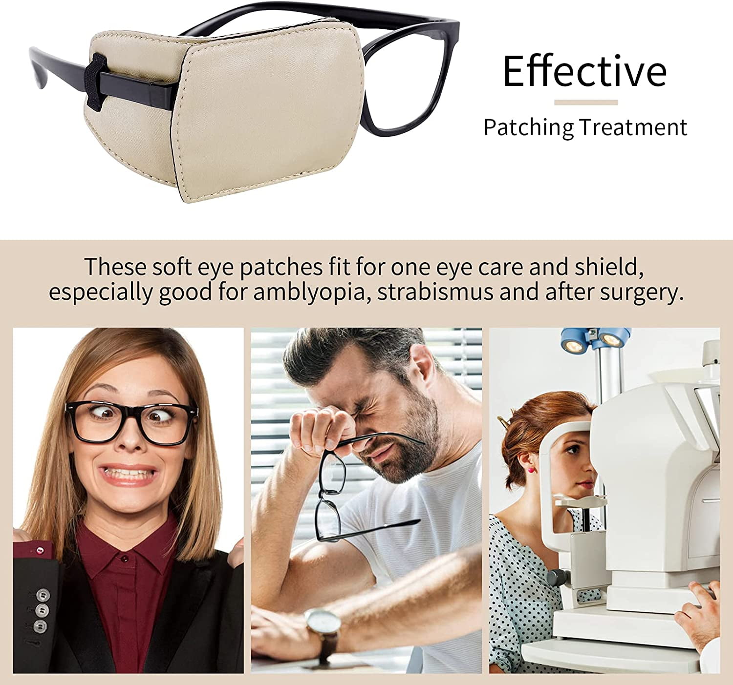 eZAKKA Eye Patches for Adults, Eye Patch for Glasses Silk Patch