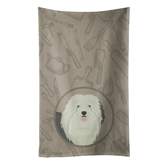 Old English Sheepdog In the Kitchen Kitchen Towel