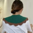 thumbnail image 5 of Detachable Knitted Dickey Collar Crop Top Mini Cape Half Shirt Blouse Collar for Women Girl, 5 of 8