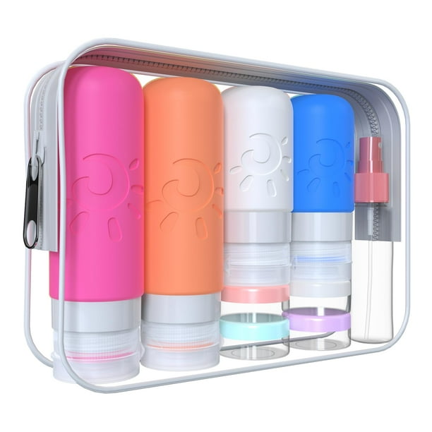 Botellas de viaje Zafit de silicona aprobadas por la TSA, paquete de 18