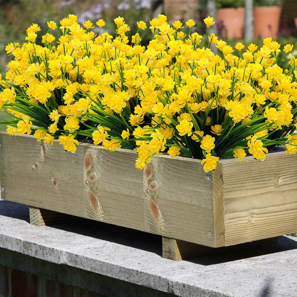 10 Bundles Artificial Daffodil Outdoors Flowers (Orange)