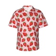 thumbnail image 1 of Fotbe Strawberries Camisa Hawaiana para Hombre Unisex – Camisa Casual de Verano con Botones de Manga Corta de Algodón y Lino,XX-Large, 1 of 7