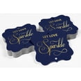 thumbnail image 4 of Inkdotpot Pack Of 100 Let Love Sparkle Wedding Paper Tags DIY Craft Bracket Shape Real Gold Foil Hang Tags, 4 of 6