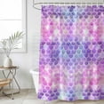 thumbnail image 4 of Purple Ombre Bathroom Shower Curtains with 12 Hooks Polyester Waterproof Shower Curtain for Stalls and Bathtubs Colourful Gradual Modern Abstract Art Decorative Bathroom Privacy Curtain 36x72 Inches, 4 of 9
