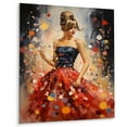 thumbnail image 2 of Designart "Red Timeless Glamour Painting III" Fashion Metal Art Living Room, 2 of 5