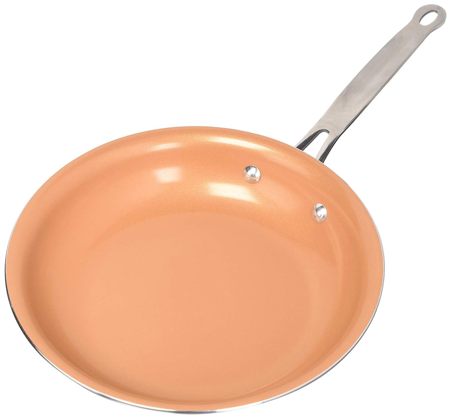 Red Copper Pan by BulbHead Ceramic Copper Infused Non-Stick Fry Pan Skillet Scratch Resistant Without PFOA and PTFE Heat Resistant From Stove To Oven Up To 500 Degrees 1, 12 