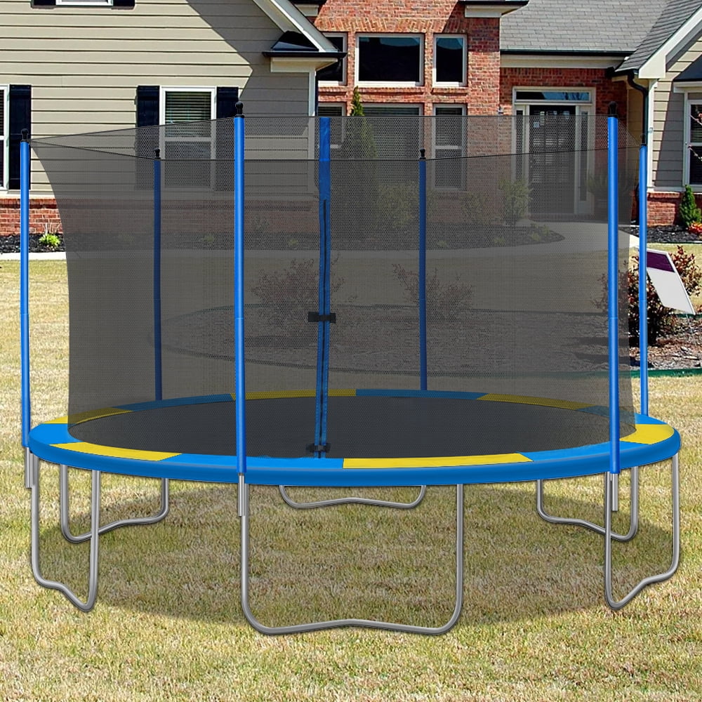 14 FT Trampoline, Sturdy Frame Trampolines for Kids, Round Outdoor
