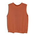 thumbnail image 4 of WAYUTE Women's Tank Tops Backless Tie Up Solid Color Sweater Vest Sleeveless Crewneck Knit Crochet Breathable Crop Tops, 4 of 6
