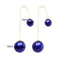 thumbnail image 5 of Yesbay Women U-Shaped Double Sided Faux Pearl Ball Drop Dangle Earrings Party Jewelry,Earrings, 5 of 7