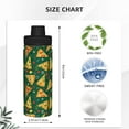 thumbnail image 3 of Susaid Pizza Print 18oz Sports Insulated Kettle Stainless Steel Water Bottle Leakproof Sport Flask, 3 of 7