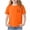 Orange, variant on Kids School Play Uniform Tee - Graphic Stretch Cotton Blend Short Sleeve Crewneck Top For Boys Girls Yellow 4-5 Years