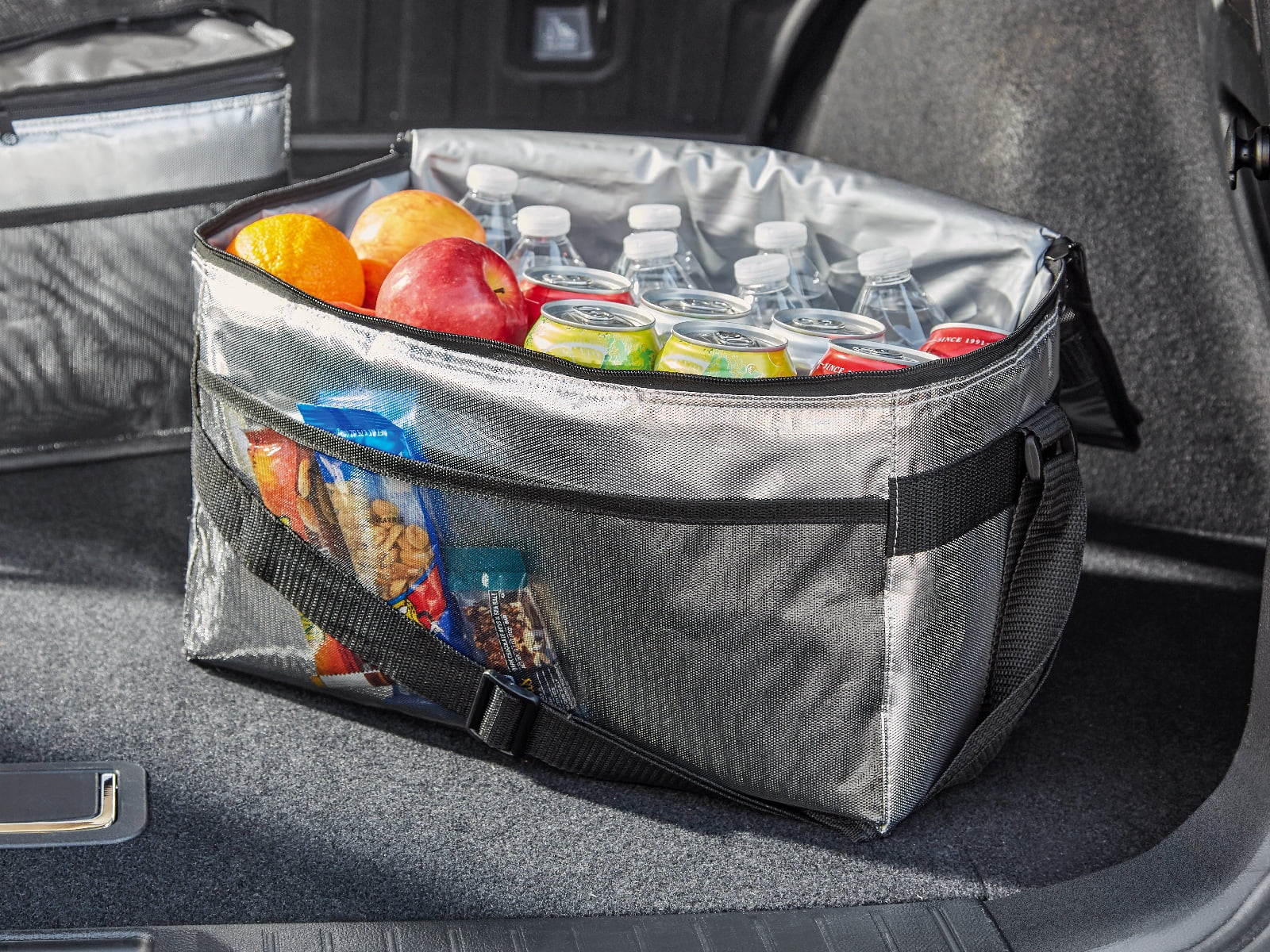 Auto Drive Silver Reflective Convenient Cooler Bag, 15.3 * 9.25 * 9.448 "
