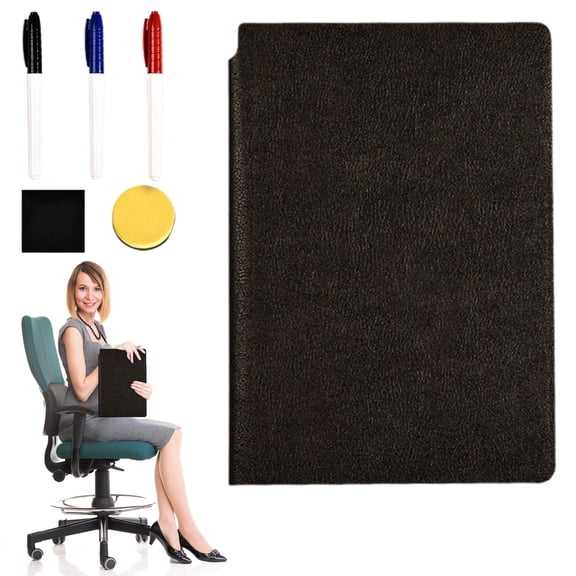 Preplabs Portable Dry Erase Board Foldable Dry Erase Board - Reusable Black Meeting Board for School/Home