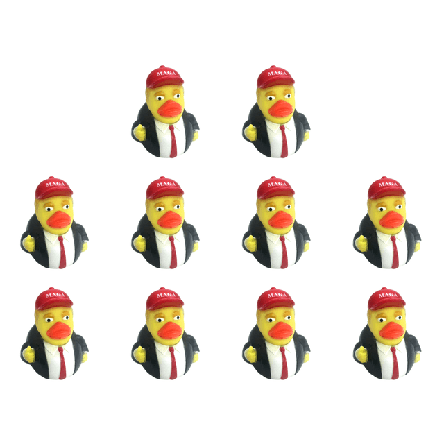 Juguete vinilo para bañarse y al pato Trump pellizco Le Suit Duck Squeeze Sound Toy (Pato electoral Caperucita Roja - Gesto pulgar hacia arriba)