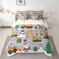 thumbnail image 2 of Homewish Chic Christmas Tree 7-Piece Bedding Comforter Set,Merry Christmas King Bedding Sets,Cartoon Santa Claus Bed Sheets For Girl Teens,Super Cozy Room Decor Reversible, 2 of 8