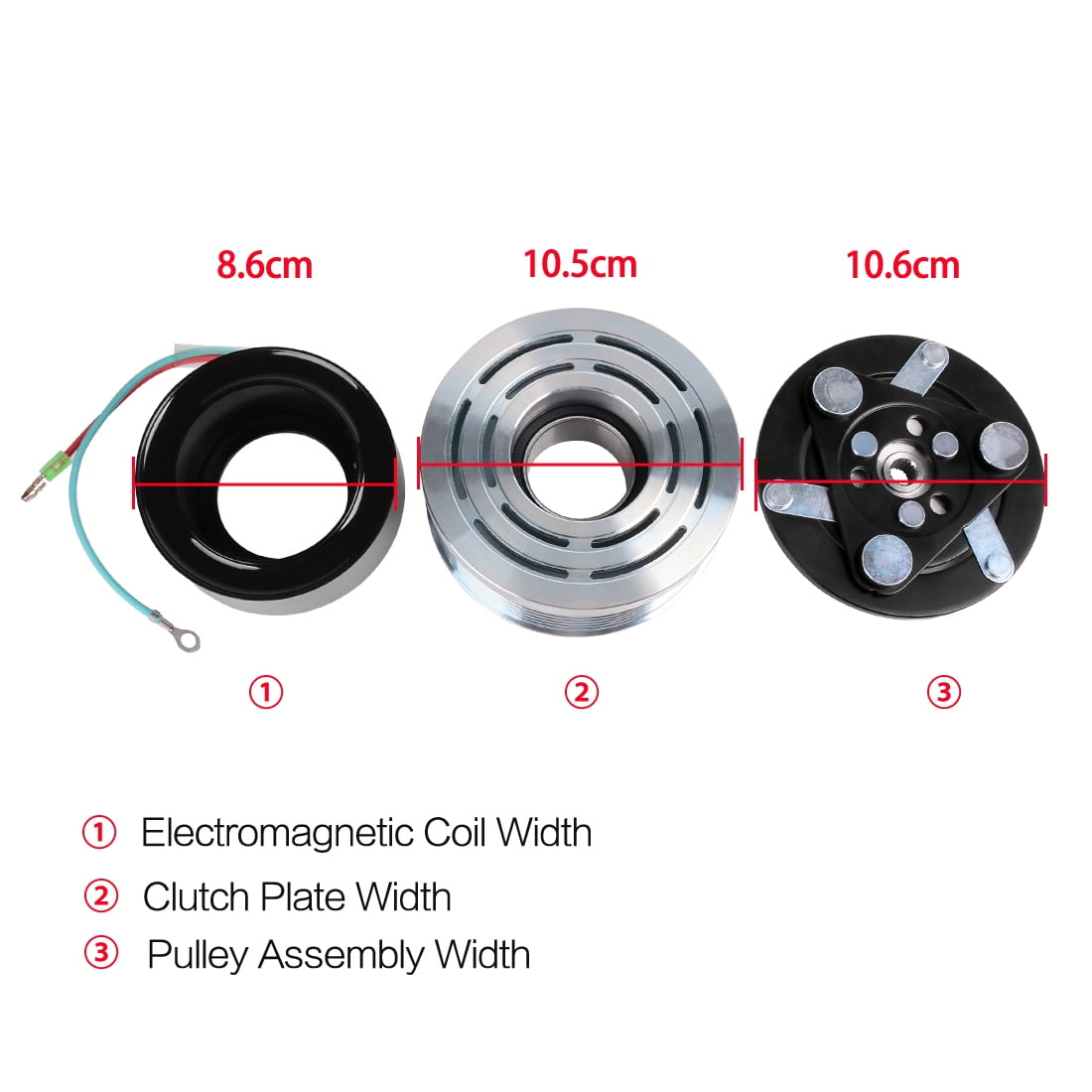 AC COMPRESSOR CLUTCH KIT for HONDA CIVIC 1.8L 2006 2007 2008 2009 2010 2011 A//C