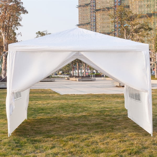 Alvantor 10x10ft White Instant Pop Up Canopy Tent,Slant Leg Portable Outdoor Shelter with Carry Bag,4 Sides