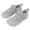 Grey, variant on Djtdsds Kids Solid Color Breathable Mesh Barefoot Sneakers Hook and Loop Wide Toe Box Running Shoes Size:1