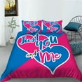 thumbnail image 3 of Valentine's Day Bedding Set Rose Heart Printed Duvet Cover Pillowcase Adult Festival Romantic Bed Gift, 3 of 7