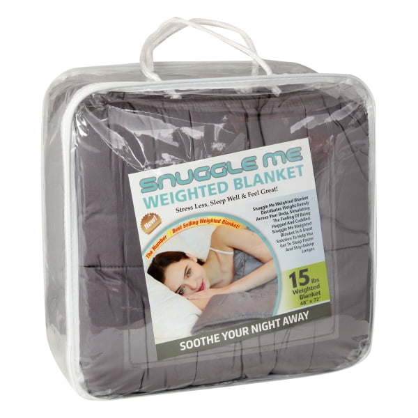 Snuggle Me Weighted Blanket 15 lb Stress Less, Sleep Well & Feel Great !