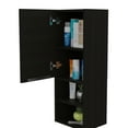 thumbnail image 3 of Dtwnek Bathroom Wall Cabinet with 2 Interior Shelves, Black, 3 of 6