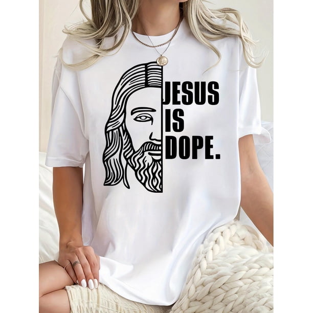 Women's Fun Half-Face Old for Man Graphic Tee - Casual Round Neck Short Sleeve, Stretchy Polyester Blend, Machine Washable - Perfect for Summer & Casual Attire