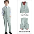 thumbnail image 3 of Boys' Suits Formal Tuxedo Slim Fit Boys Suit Set for Wedding Outfit Teen Boy Dress Clothes, 3 of 12