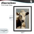 thumbnail image 4 of Stupell Industries Rustic Lodge Farmhouse Cow with Gentle Gaze Black Framed Print Under Glass, 14 x 20, by Creative Studio, 4 of 8