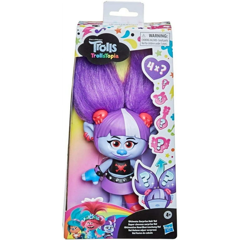 Trolls Ultimate Surprise Hair Val Doll Purple, 0.66 lb
