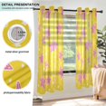 thumbnail image 3 of Yayeee Window Curtains Set of 2 for Living Room Light Filtering 63"x42", Big Pink Stars Pattern, 3 of 7