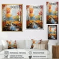 thumbnail image 4 of Designart "Birch Woods Autumn euphony V" Floral Floater Framed Canvas Art Print, 4 of 7