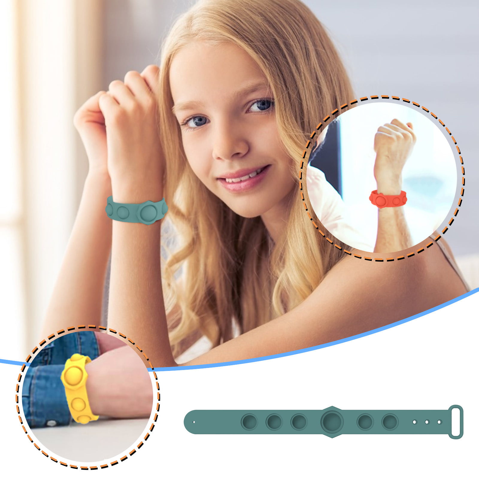 Sensory Stress Toy Bubble Bracelet Fidget Gift Relief Special Needs Anti-Anxiety 
